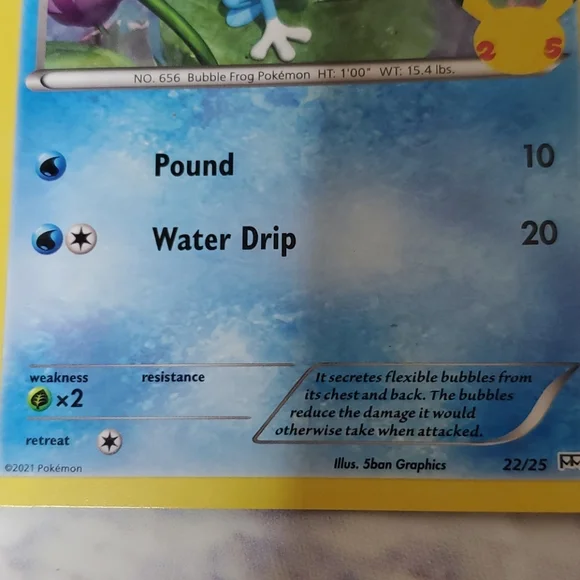 25th Anniversary McDonald's Froakie Pokemon Card - Picture 3 of 4